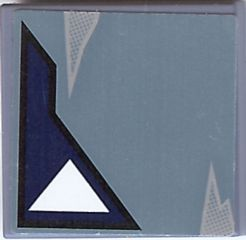 Lego Tile 2 x 2 with One White Triangle and Wear Marks Opposite Pattern (Sticker) - Sets 7252 / 7283 / Sand Blue