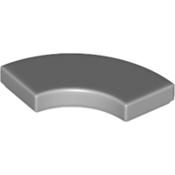 Lego Tile 2 x 2 Curved, Macaroni / Light Bluish Gray