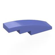 Lego Brick Curved 4 x 1 No Studs [Stud Holder with Symmetric Ridges] / Blue Violet