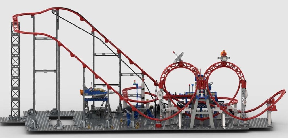 Lego Double Looping Rollercoaster
