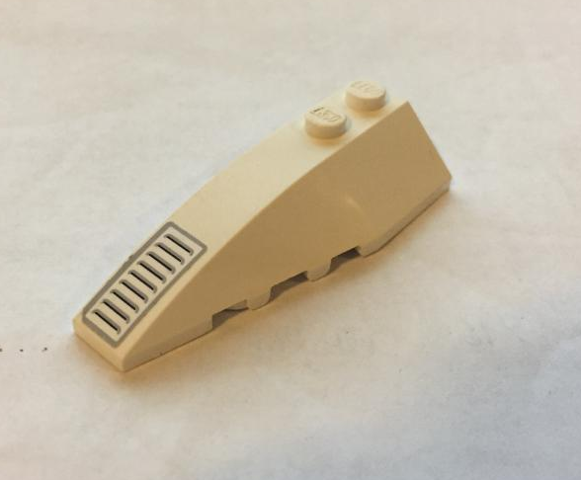 Lego Wedge 6 x 2 Left with Vent Pattern (Sticker) - Set 4210