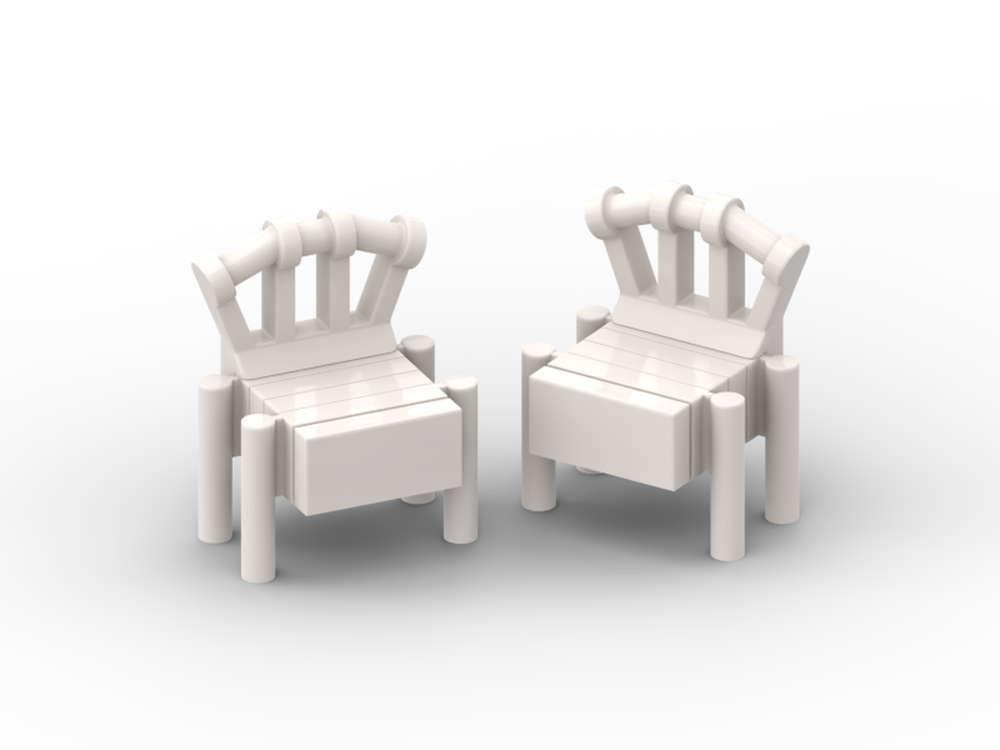 Lego Metal Chairs - Minifig Scaled