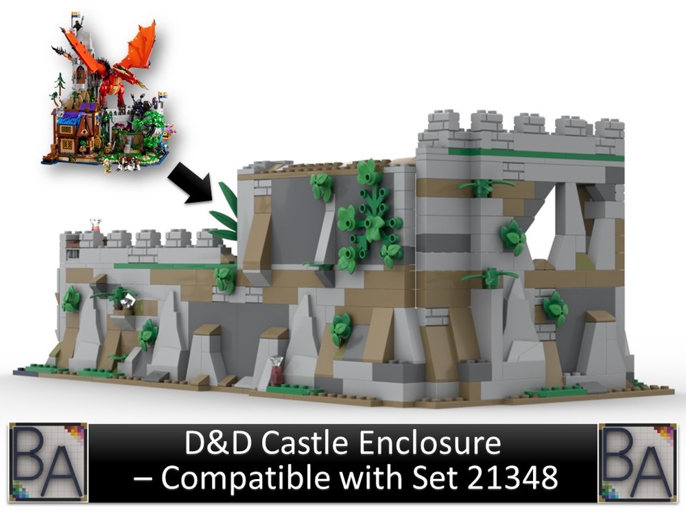 Lego D&D Castle Enclosure - Compatible with Set 21348