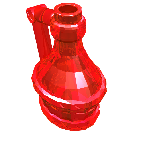 Lego Equipment Flask with Handle / Trans-Red