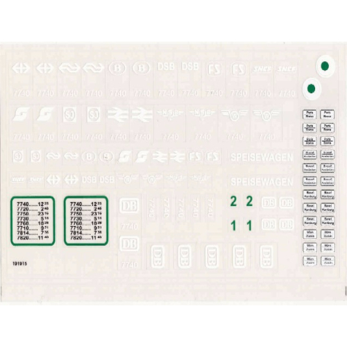 Lego Sticker Sheet for Set 7740-1 / [No Color/Any Color]