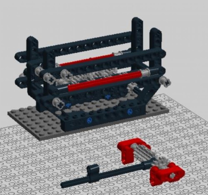 Lego 3 speed sequential transmission with reverse