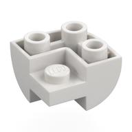 Lego Brick Curved Inverted 2 x 2 x 1, Corner / White