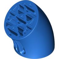 Lego Brick Round 3 x 3 D. Tube with 45° Elbow and Axle Holes (Crossholes) at Each End / Blue