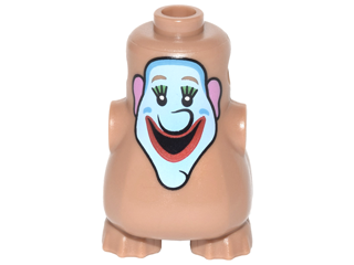 Lego Body, Nexo Knights Scurrier with Clown Face Pattern (The Beatles Jeremy Hillary Boob) / Medium Nougat