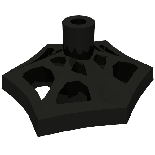 Lego Web Effect Small Short Bar on Front and Back / Black