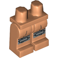 Lego Hips and Nougat Legs with Metal Plate Knee Pads with Rivets Print