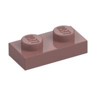 Lego Plate 1 x 2 / Sand Red