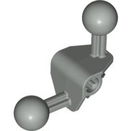 Lego Large Figure Skeletal, Limb, Angular 90°, 4 x 4 x 2 with 2 Ball Joints, and Axle Hole / Light Gray