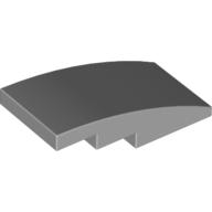 Lego Brick Curved 4 x 2 No Studs / Light Bluish Gray