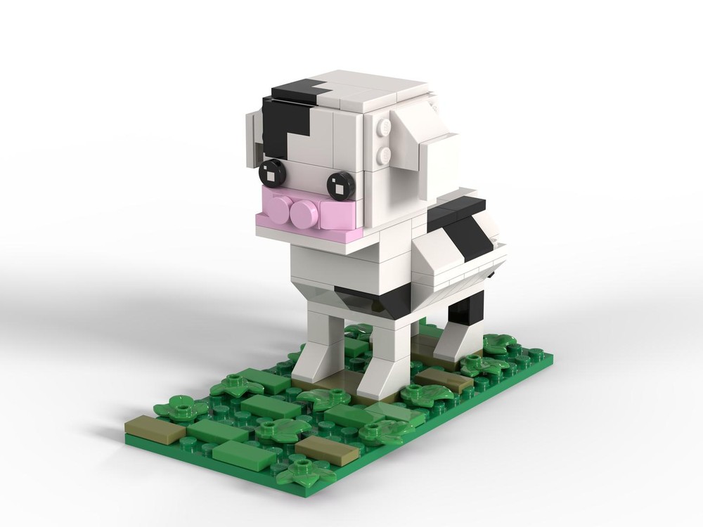 Lego Cow in pasture