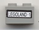 Lego Brick 1 x 2 with 'Legoland-1' Pattern (Sticker) - Set 3442