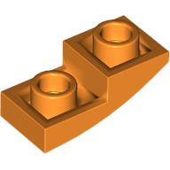 Lego Brick Curved Inverted 2 x 1 / Orange
