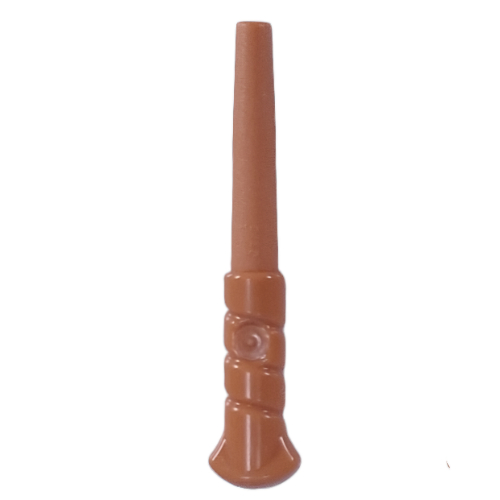Lego Equipment Wand, Wide End, Spiral / Medium Nougat