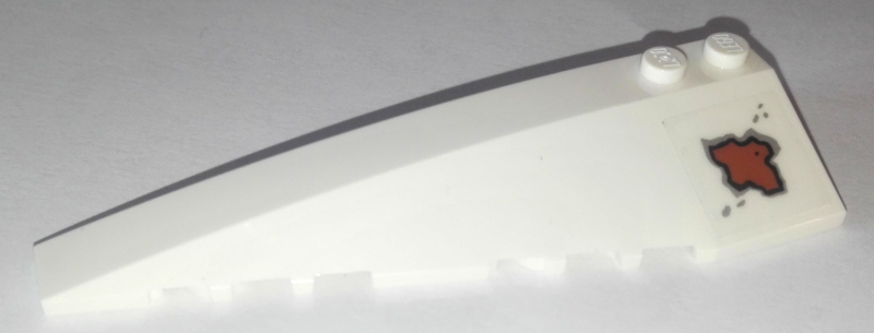 Lego Wedge 10 x 3 Left with Rust Spot Pattern (Sticker) - Set 10274