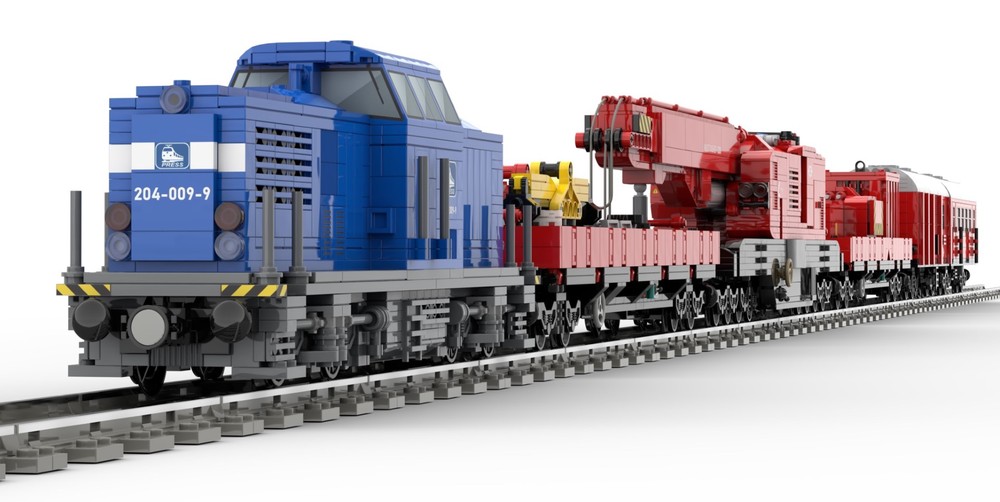Lego Emergency Crane Train – Multi Tasker 1200 - BR733