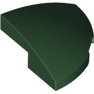 Lego Brick Round Corner, Curved 2 x 2 x 2/3 Quarter Circle / Dark Green