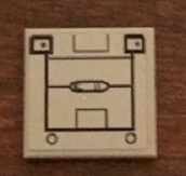 Lego Tile 2 x 2 with SW Machine Panel Pattern (Sticker) - Set 75244