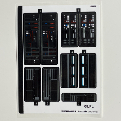 Lego Sticker Sheet for Set 75336-1