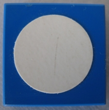 Lego Tile 2 x 2 with White Circle Small Pattern (Sticker) - Set 269
