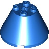 Lego Cone 4 x 4 x 2, Axle Hole [Plain] / Blue