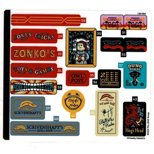 Lego Sticker Sheet 3 for Set 76457-1 / [No Color/Any Color]