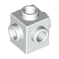 Lego Brick Special 1 x 1 Studs on 4 Sides / White