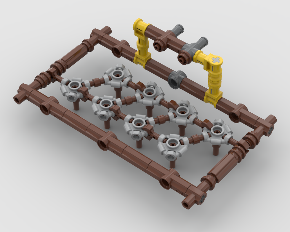 Lego Simple Harrow for Single-Axle Tractor #21