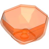Lego Rock Boulder, Bottom / Trans-Neon Orange