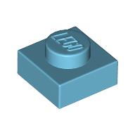 Lego Plate 1 x 1 / Medium Azure