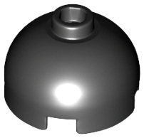 Lego Brick, Round 2 x 2 Dome Top / Black