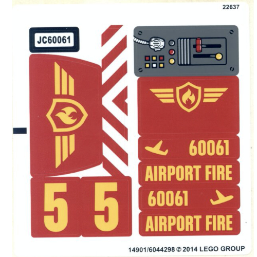 Lego Sticker Sheet for Set 60061-1