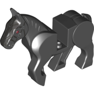 Lego Animal, Horse, Moveable Legs with Gray Bridle Print
