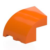 Lego Brick Wedged, Curved 3 x 2 x 1 2/3 with Stud Notch Left / Orange