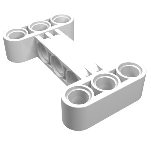Lego Technic Beam 3 x 5 Thick [90° Offset Centre Beam Holes] / White