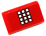 Lego Slope 30 1 x 2 x 2/3 with Keypad with Black and White Square Buttons Pattern (Sticker) - Set 76122