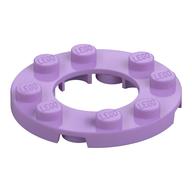 Lego Plate Round 4 x 4 with 2 x 2 Round Opening / Medium Lavender