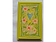 Lego Scala Wall, Panel 6 x 10 with Heart and Flowers Pattern (Sticker) - Sets 3119 / 3200 / Medium Lime