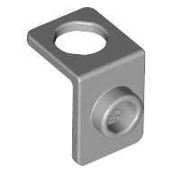 Lego Minifig Neckwear Bracket [One Stud] / Light Bluish Gray