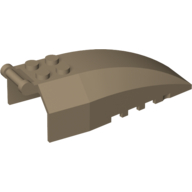 Lego Windscreen 8 x 4 x 2 with 4 Studs and Handle / Dark Tan