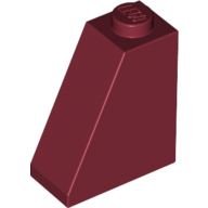 Lego Brick Sloped 65° 2 x 1 x 2 / Dark Red