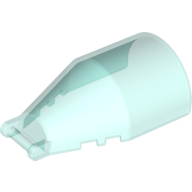 Lego Windscreen 7 x 4 x 2 Round with Handle / Trans-Light Blue