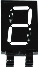 Lego Tile, Modified 2 x 3 with 2 Clips with White Digital Number 2 Pattern (Sticker) - Set 60080