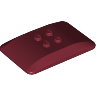 Lego Brick Curved 6 x 4 x 2/3 Quad Curved with 2 x 2 Studs / Dark Red