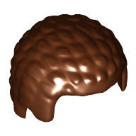 Lego Hair Coiled Texture [Plain] / Reddish Brown