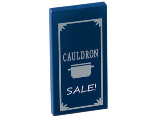 Lego Tile 2 x 4 with 'CAULDRON SALE!' Pattern (Sticker) - Set 10217